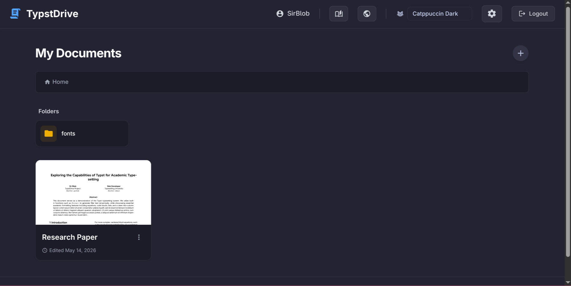 Dashboard view