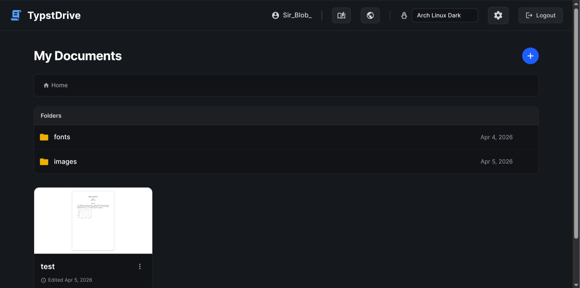 Dashboard view