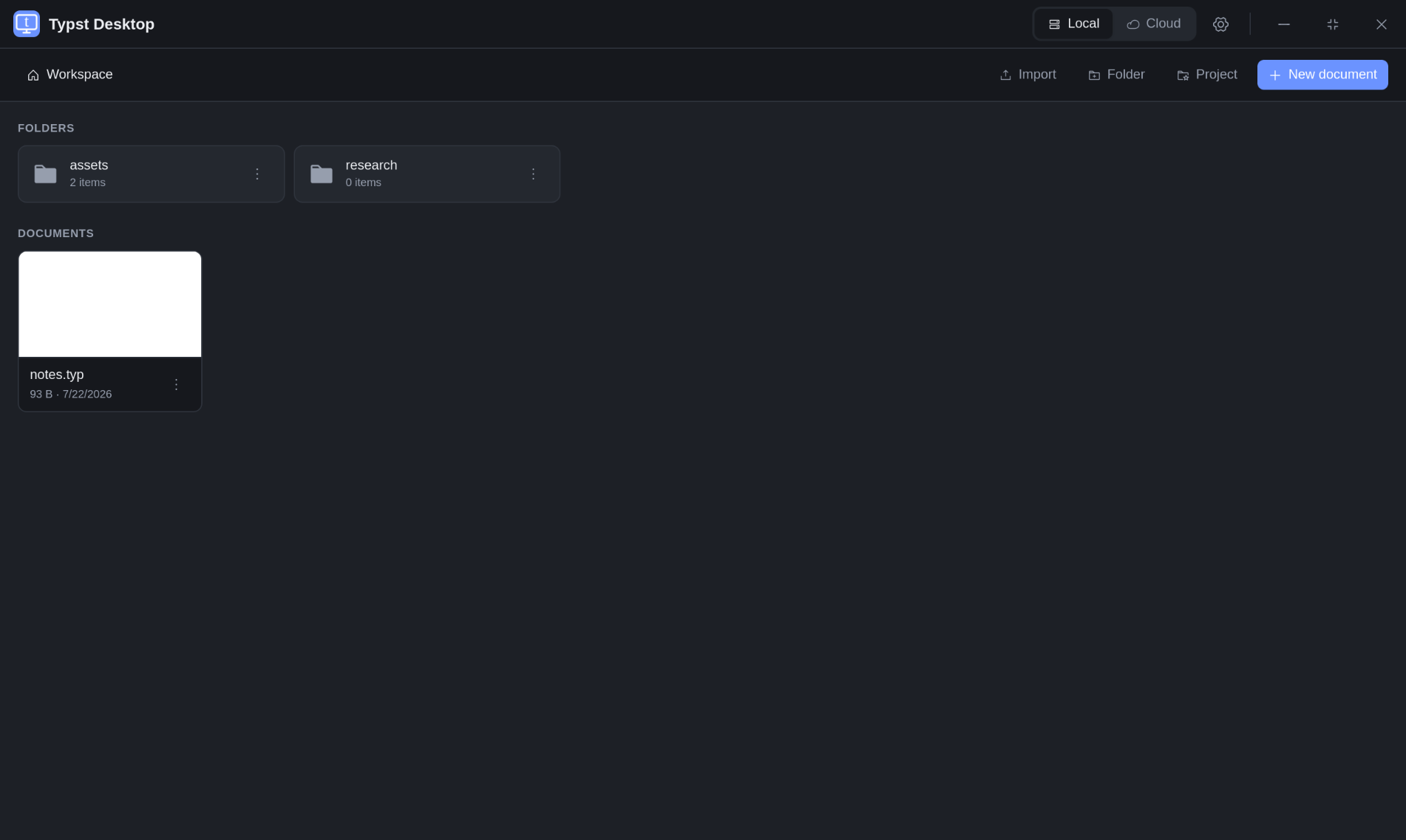 Typst Desktop editor preview